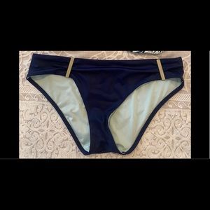 Victoria secret navy blue bikini bottoms size medium EUC